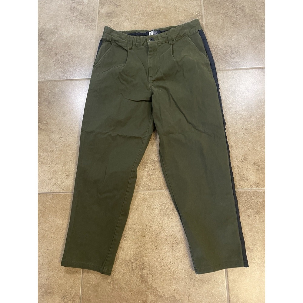 Lira CRTV/SCTY Pants Womens Sz 30 Green Black Relaxed Fit Stretch Tapered